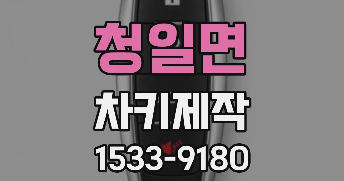 청일면 차키제작
