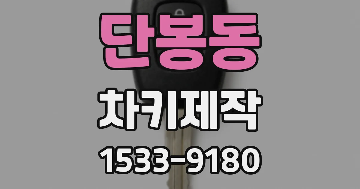 단봉동 차키제작