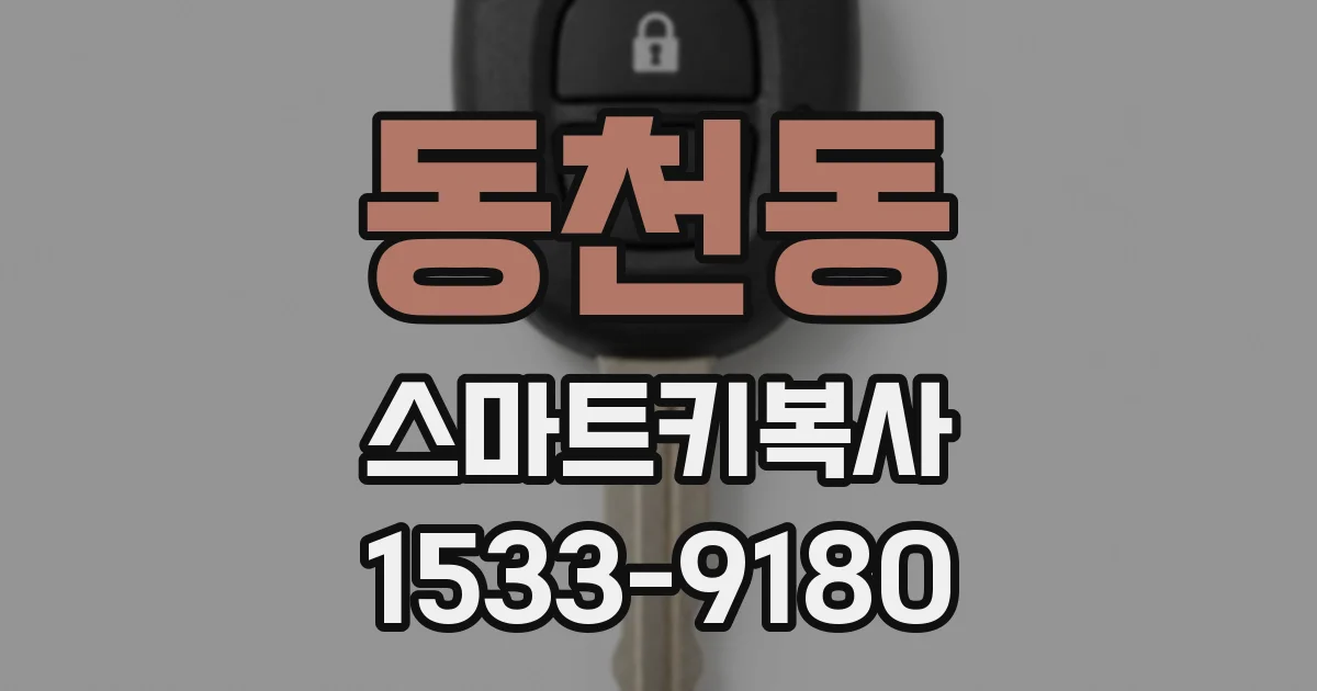동천동 스마트키복사