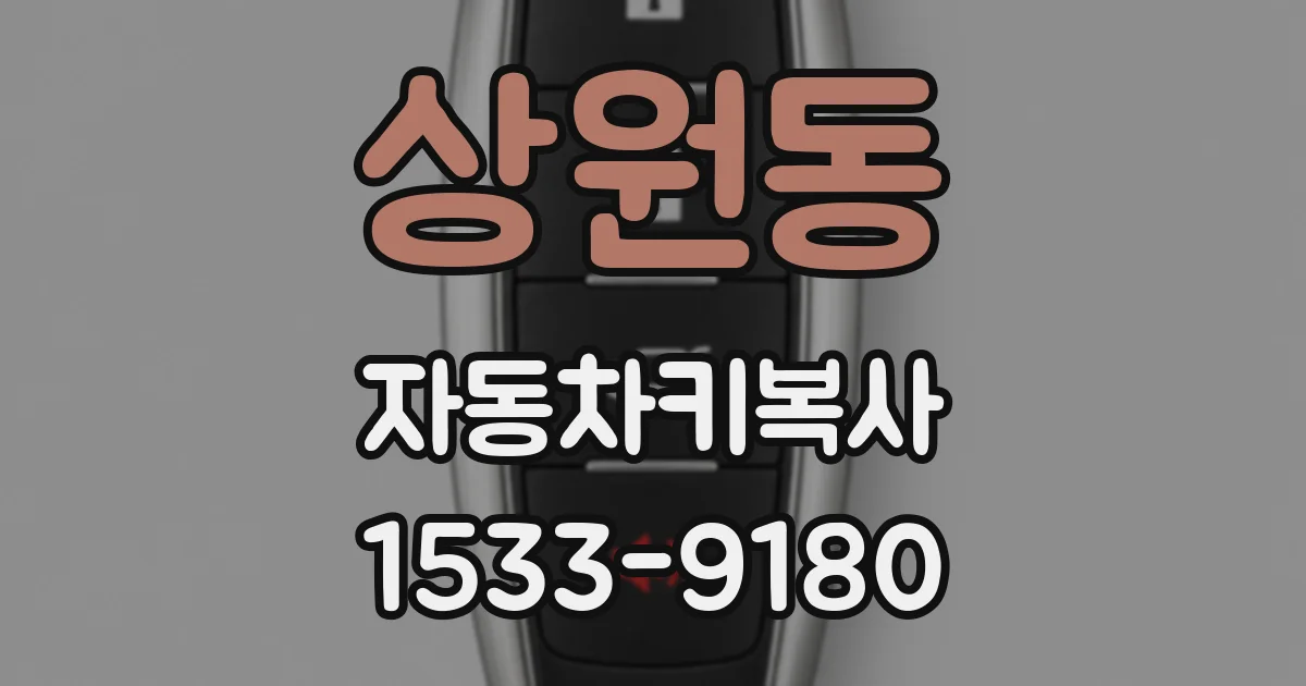 상원동 자동차키복사