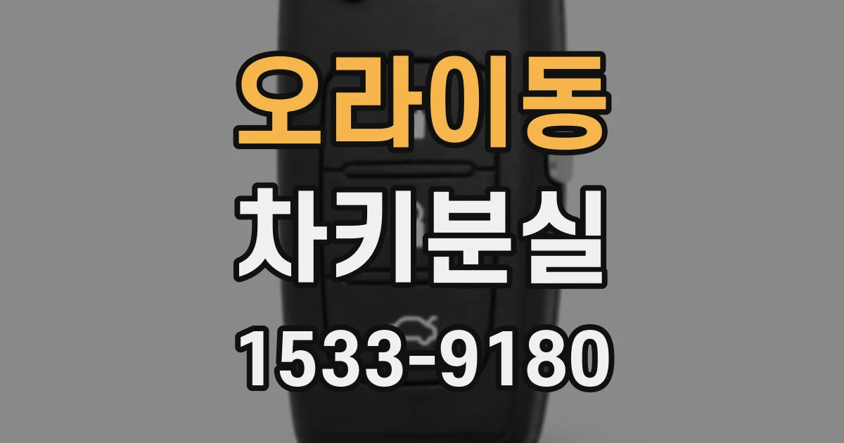 오라이동 차키분실