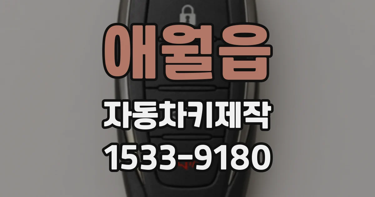 애월읍 자동차키제작