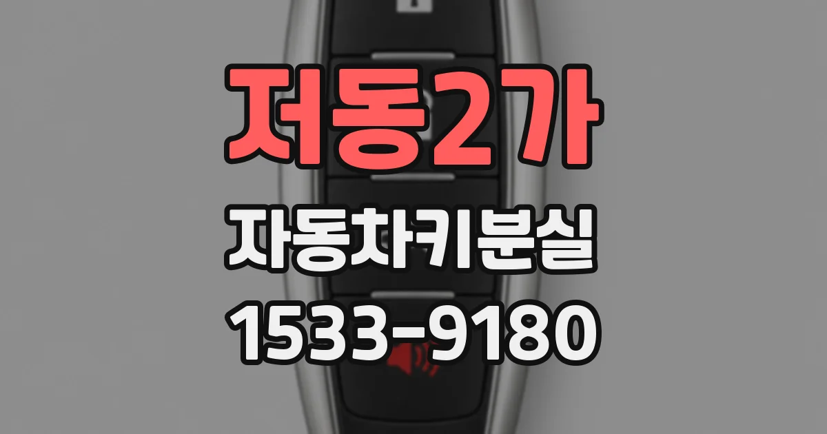 저동2가 자동차키분실