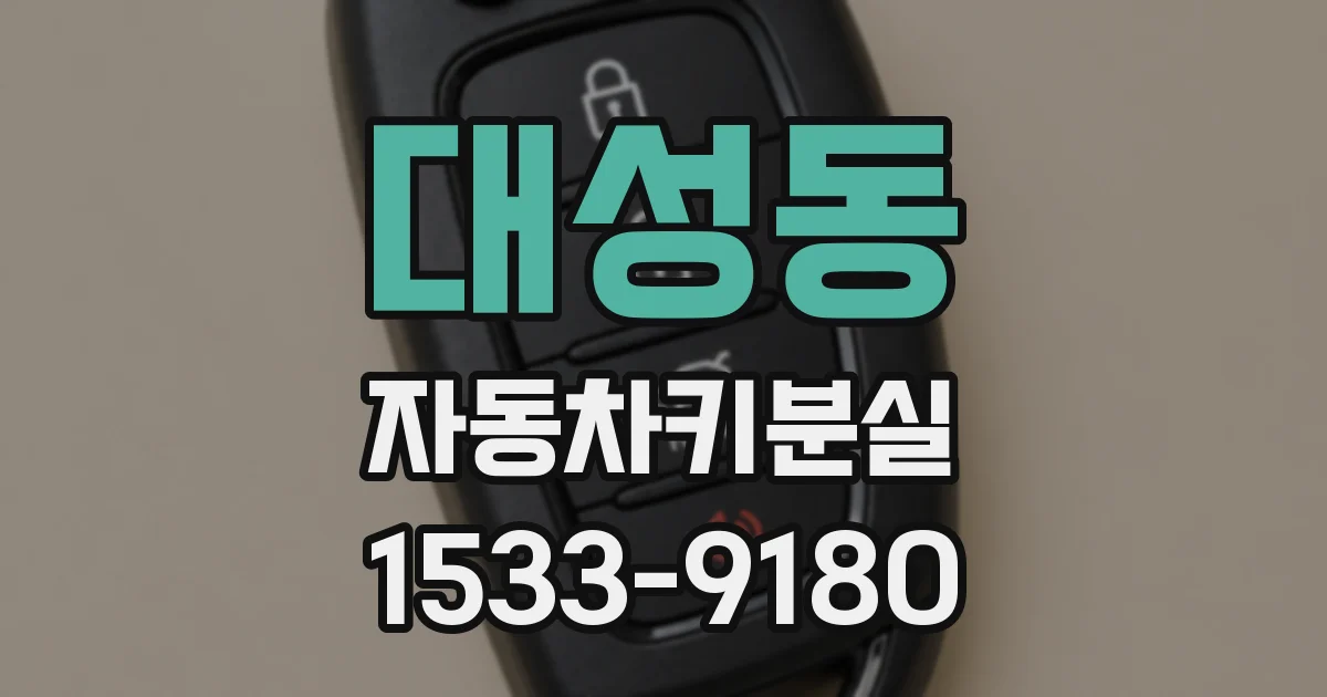 대성동 자동차키분실