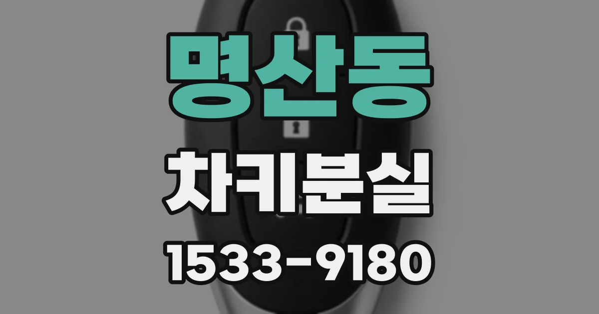 명산동 차키분실