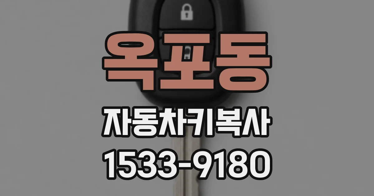 옥포동 자동차키복사