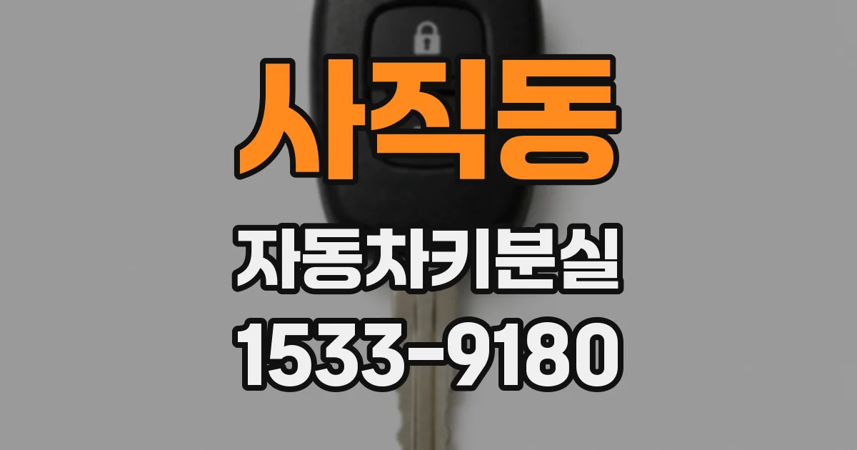 사직동 자동차키분실