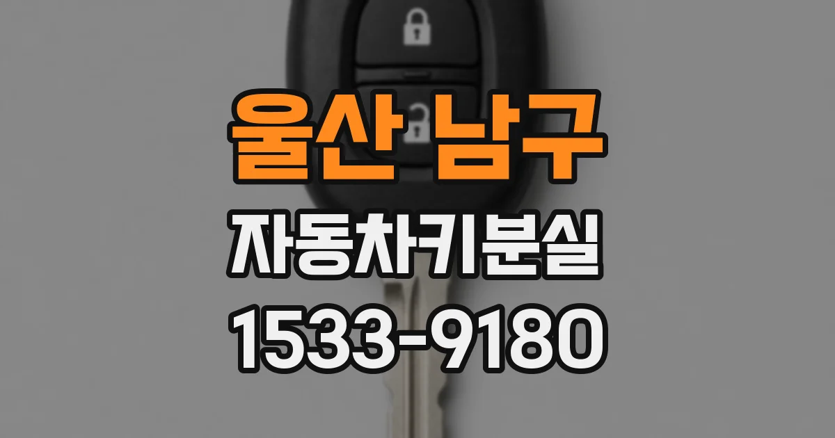 울산 남구 자동차키분실