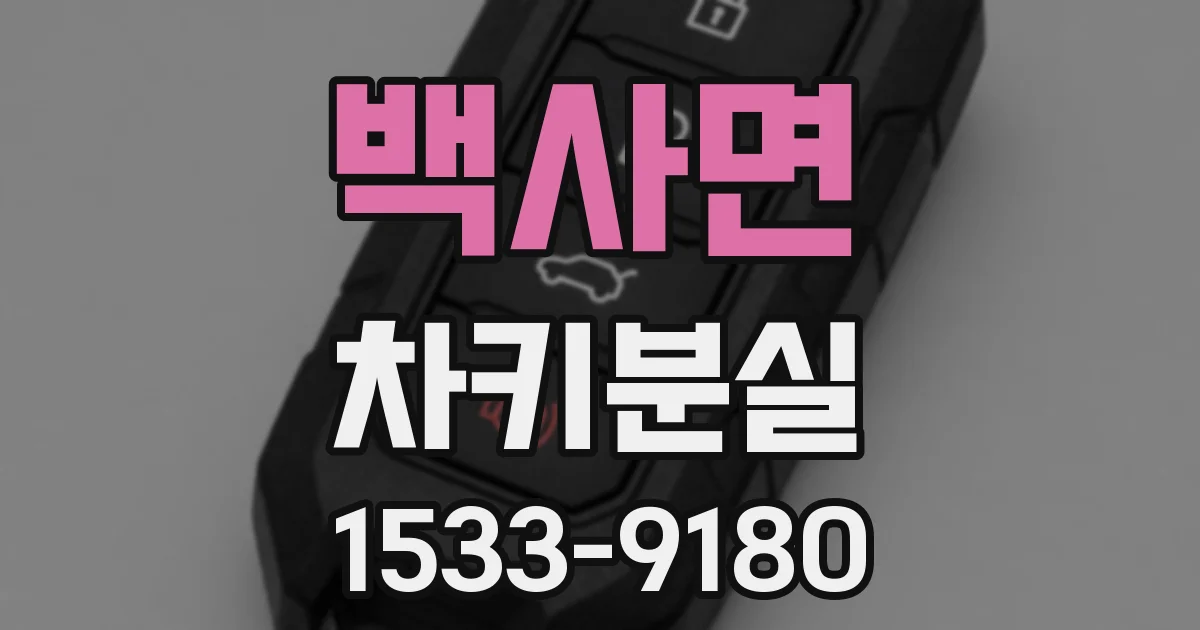 백사면 차키분실