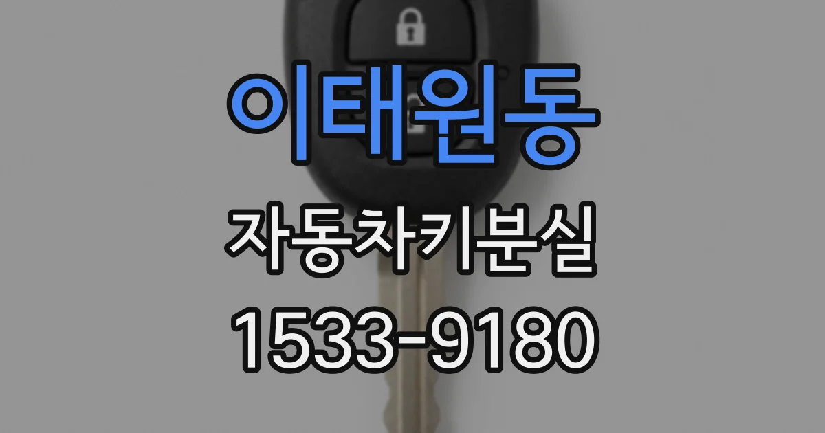 이태원동 자동차키분실
