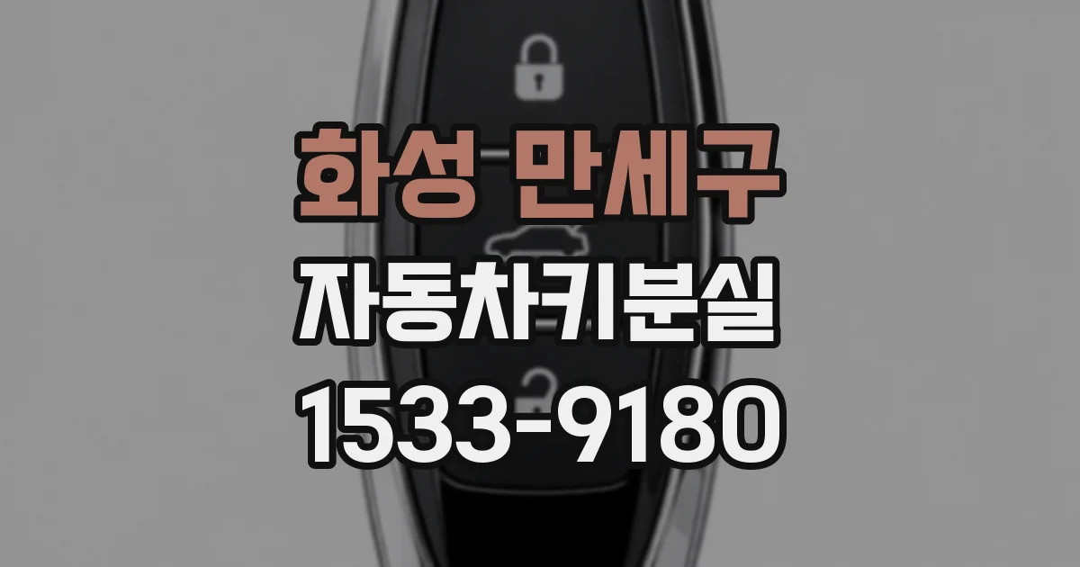 화성 만세구 자동차키분실