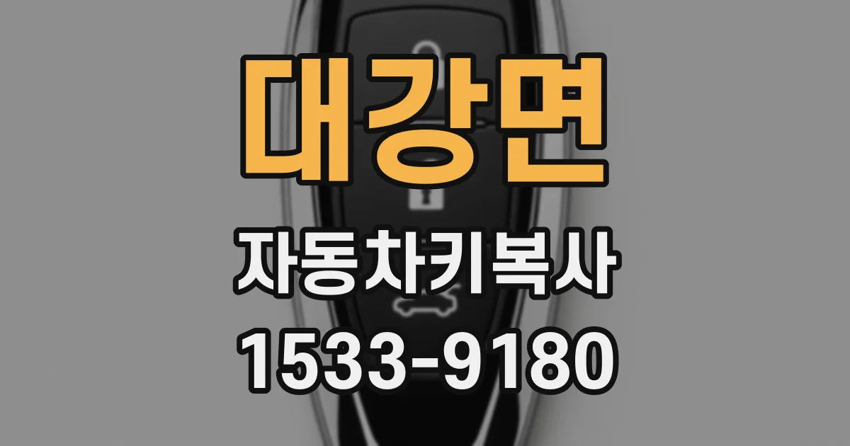 대강면 자동차키복사