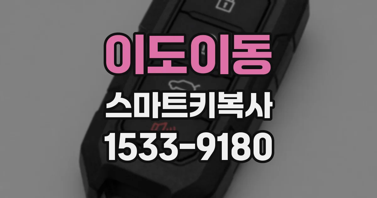 이도이동 스마트키복사