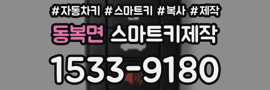 동복면 스마트키제작
