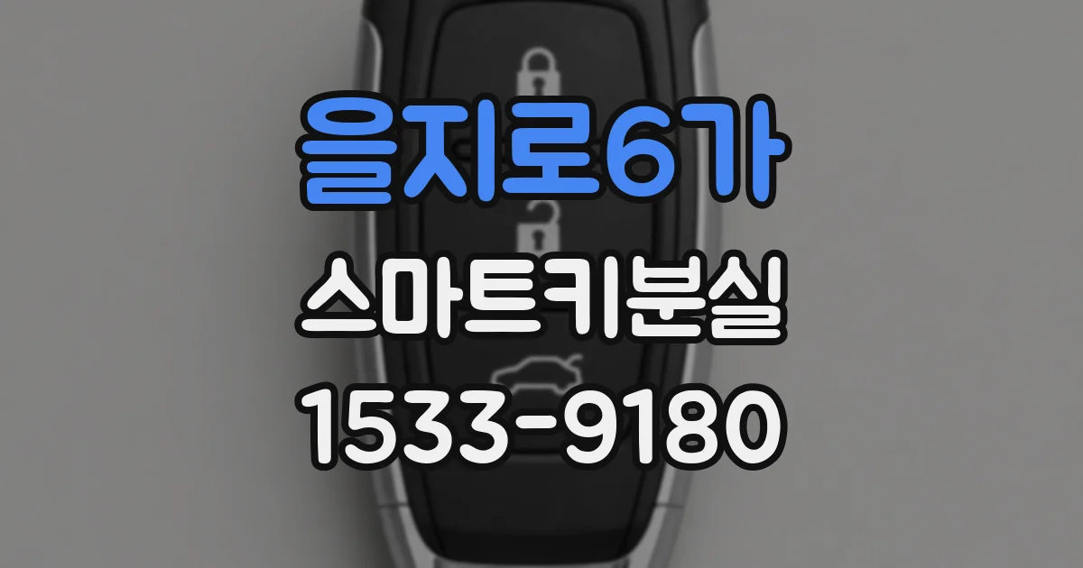 을지로6가 스마트키분실