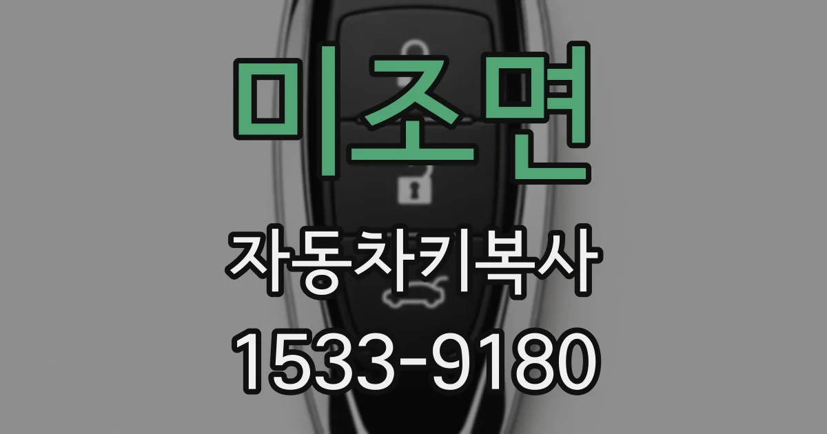 미조면 자동차키복사