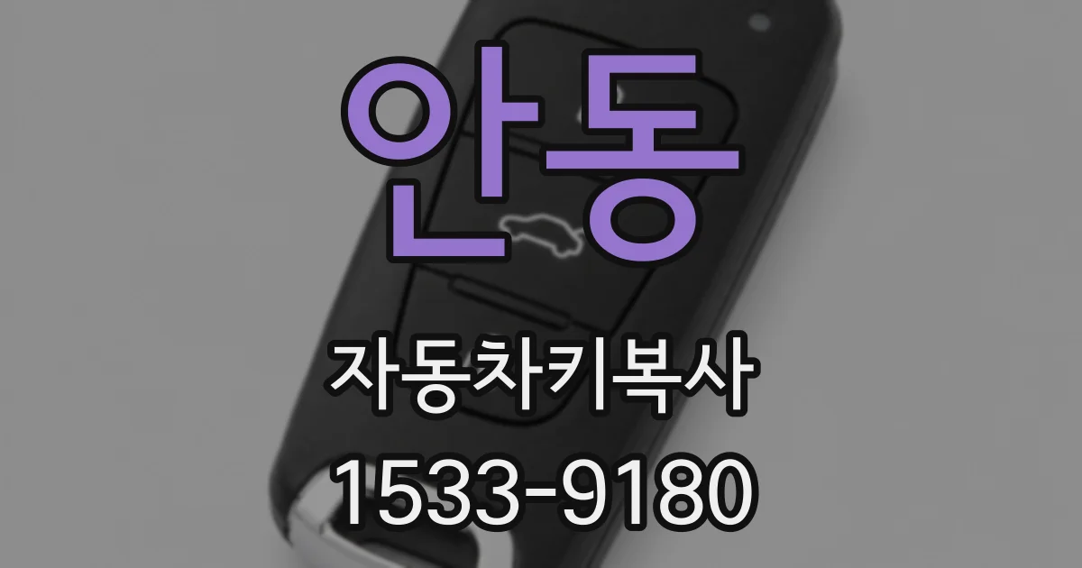 안동 자동차키복사