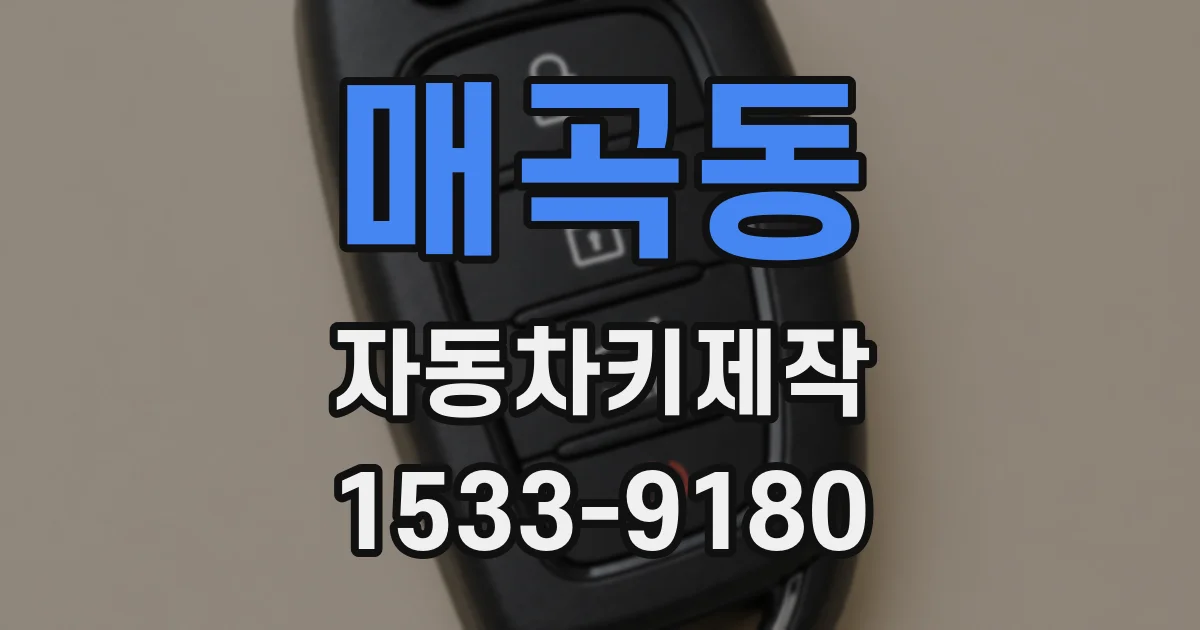 매곡동 자동차키제작