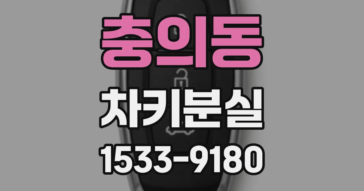 충의동 차키분실