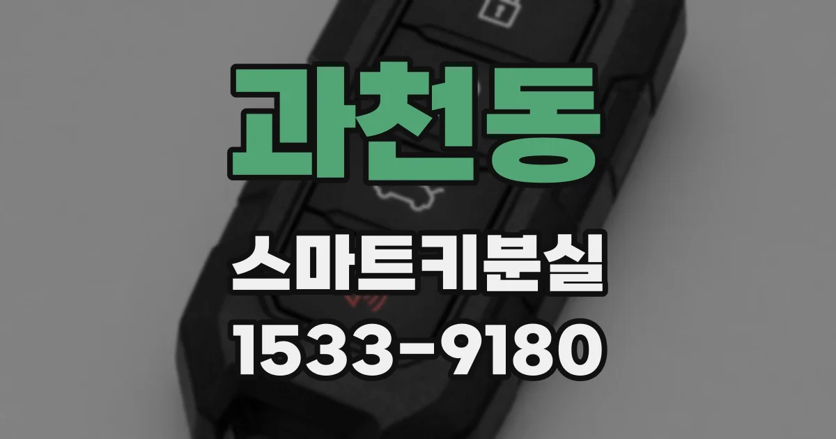과천동 스마트키분실
