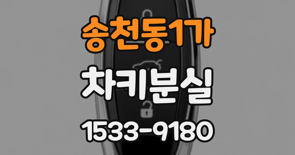 송천동1가 차키분실