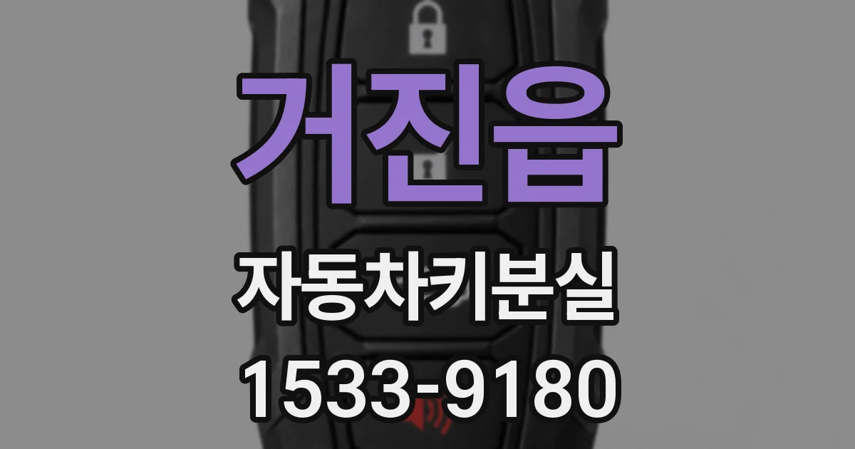 거진읍 자동차키분실