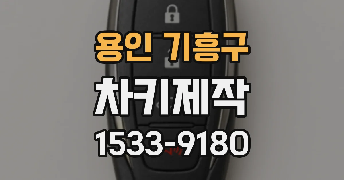 용인 기흥구 차키제작