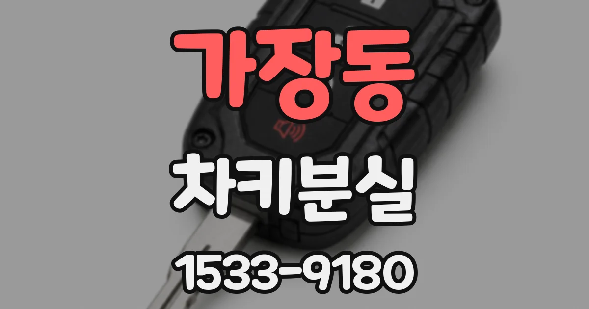 가장동 차키분실