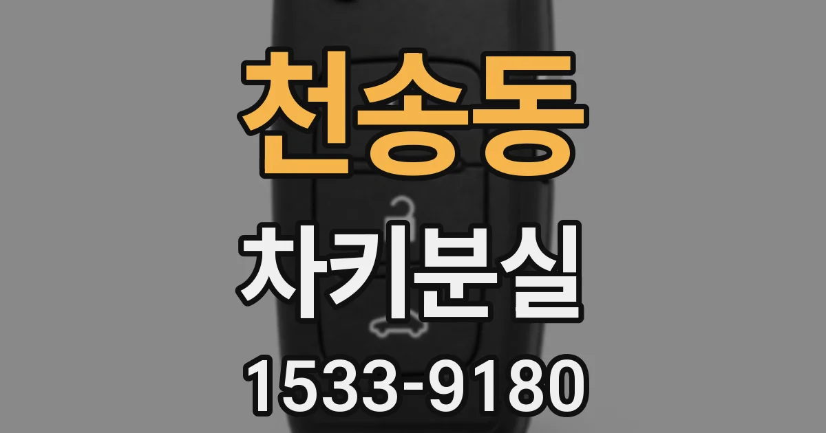 천송동 차키분실