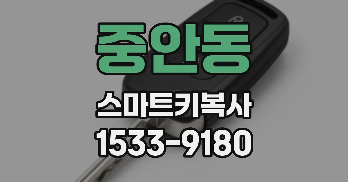 중안동 스마트키복사