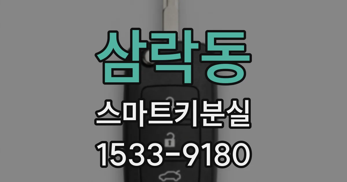 삼락동 스마트키분실