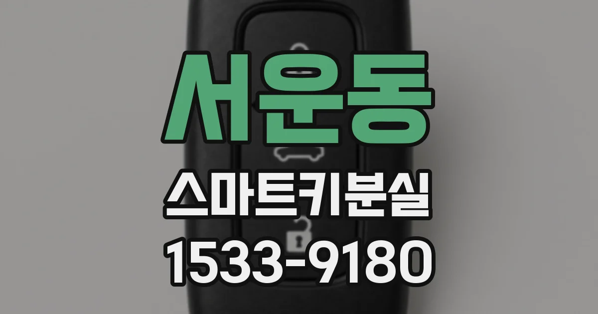 서운동 스마트키분실