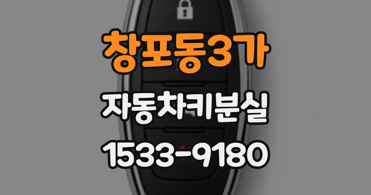 창포동3가 자동차키분실