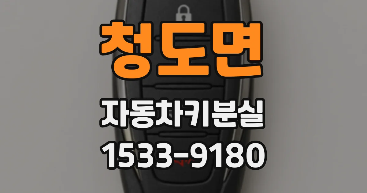 청도면 자동차키분실