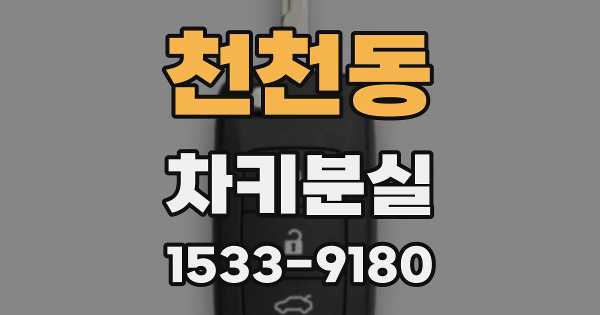 천천동 차키분실
