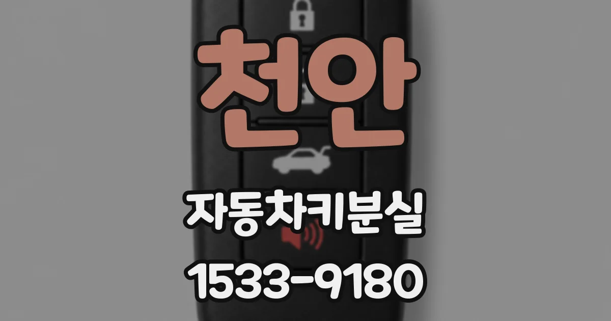 천안 자동차키분실