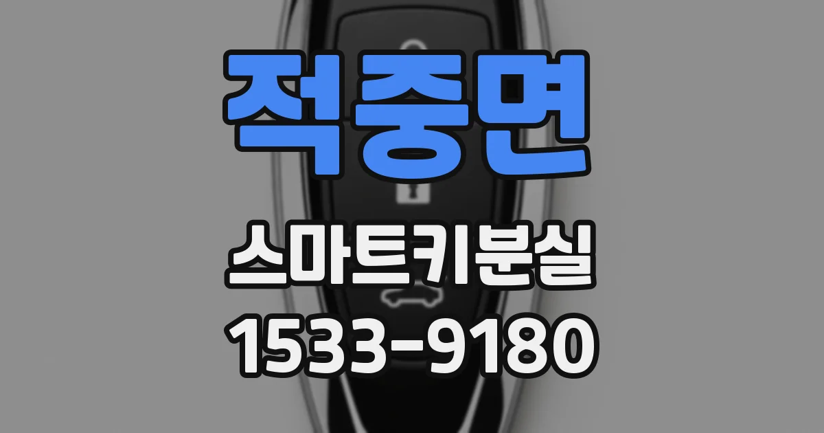 적중면 스마트키분실