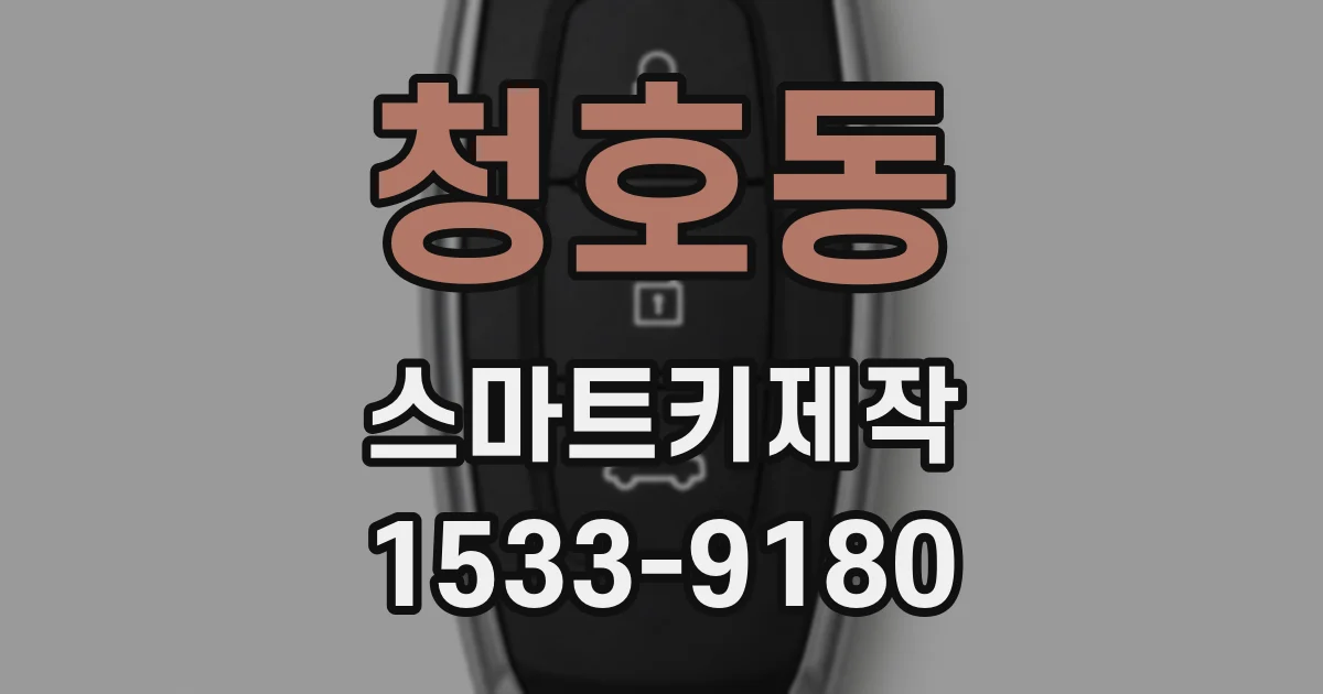 청호동 스마트키제작
