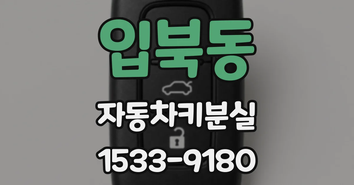 입북동 자동차키분실