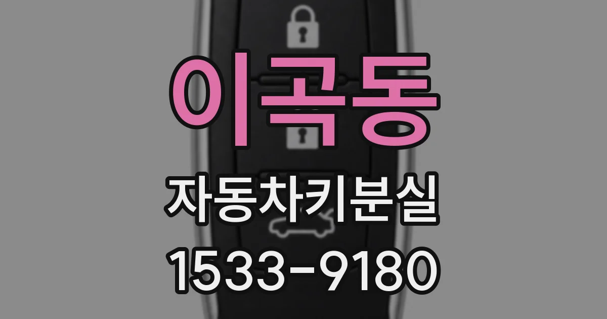 이곡동 자동차키분실