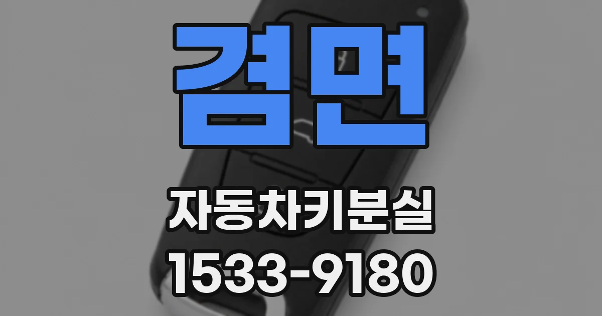 겸면 자동차키분실