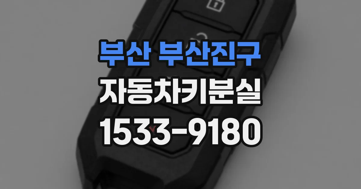 부산 부산진구 자동차키분실