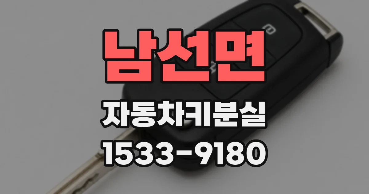 남선면 자동차키분실