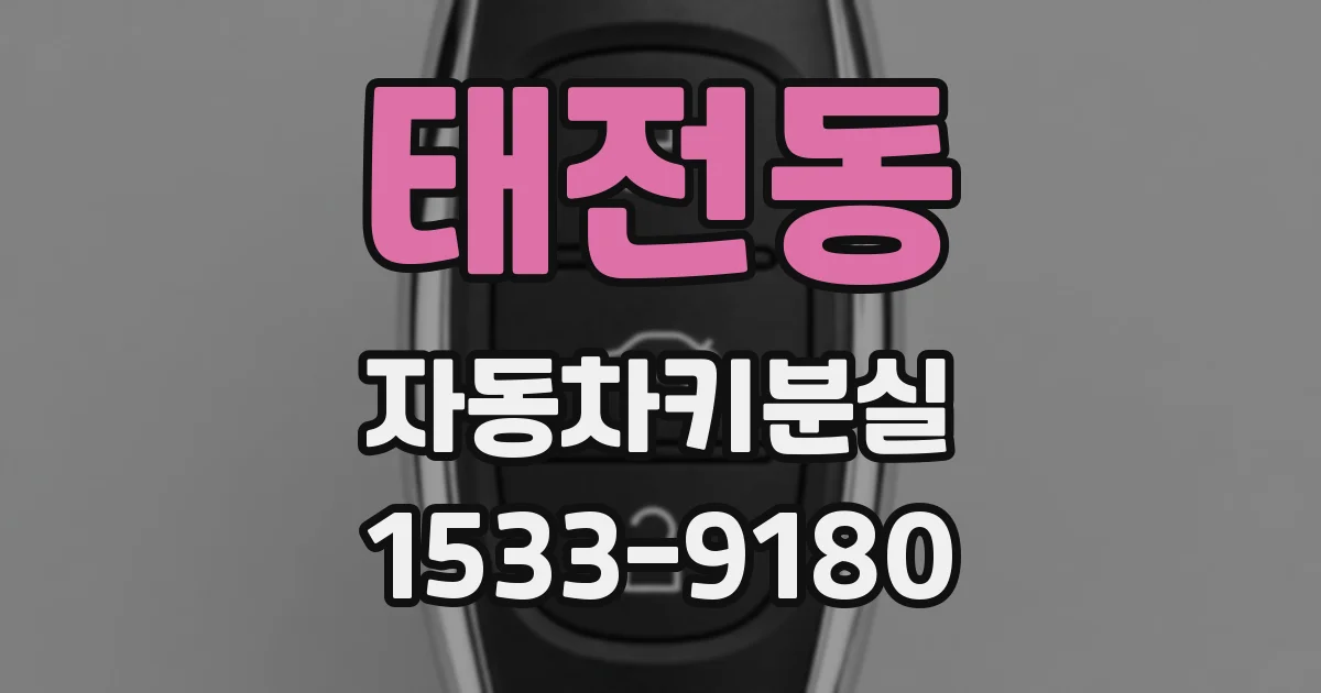 태전동 자동차키분실