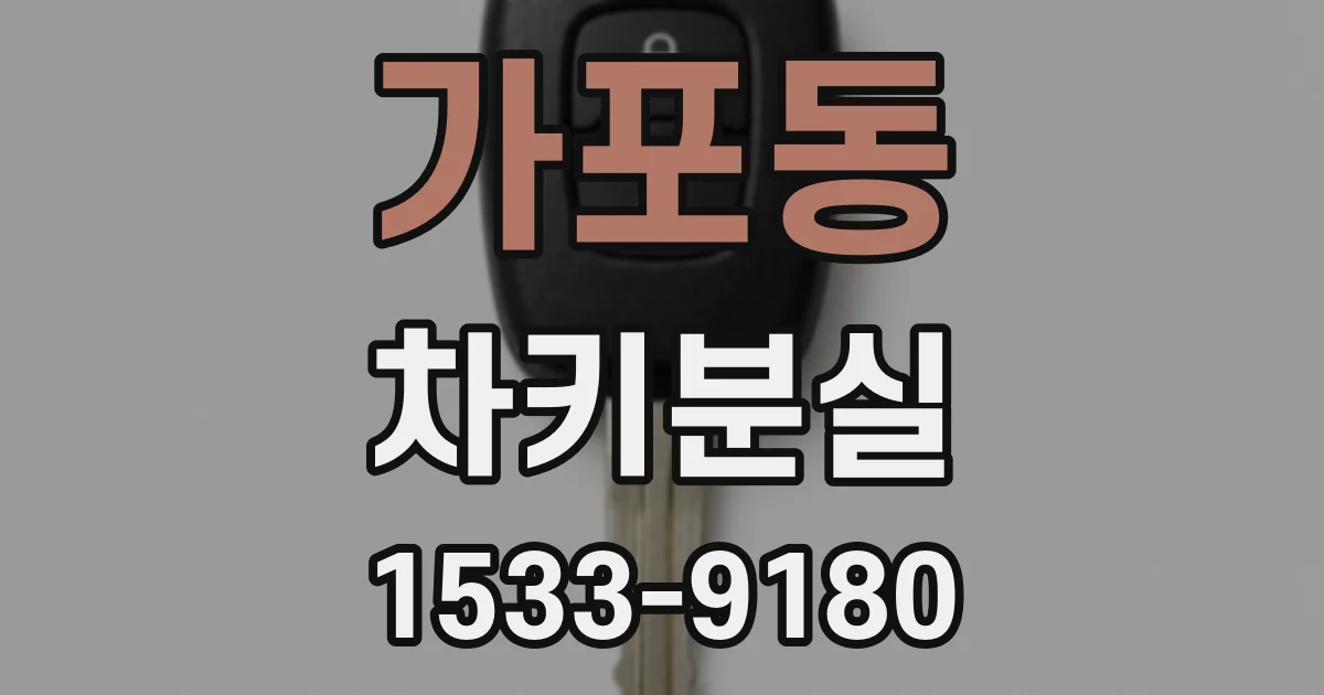 가포동 차키분실