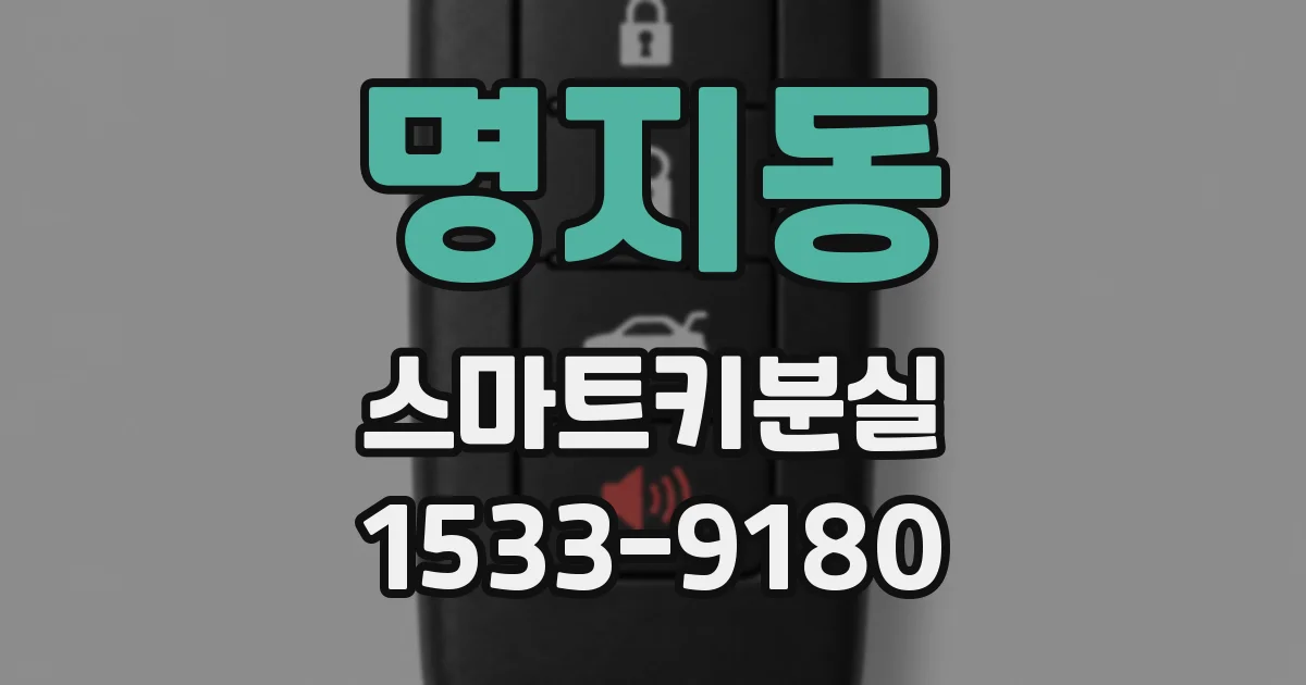 명지동 스마트키분실
