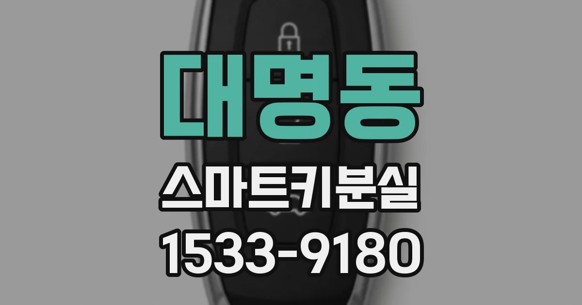 대명동 스마트키분실