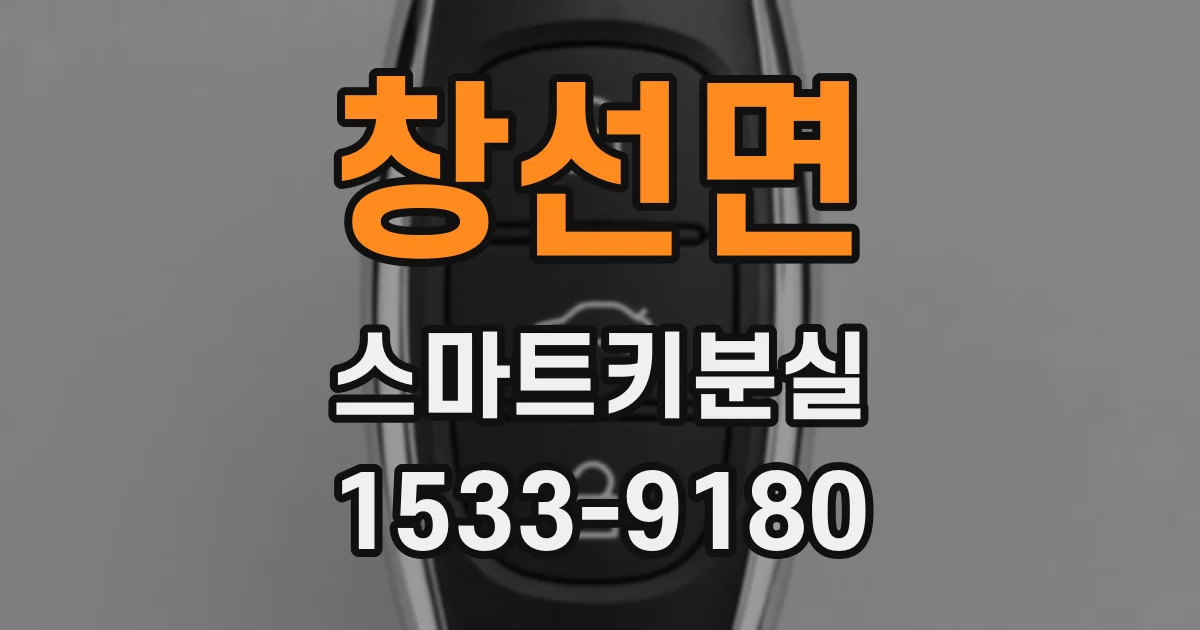 창선면 스마트키분실