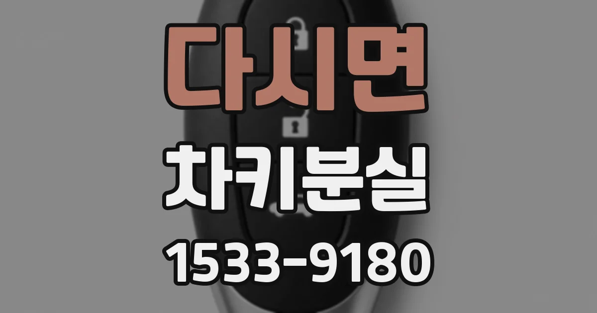 다시면 차키분실