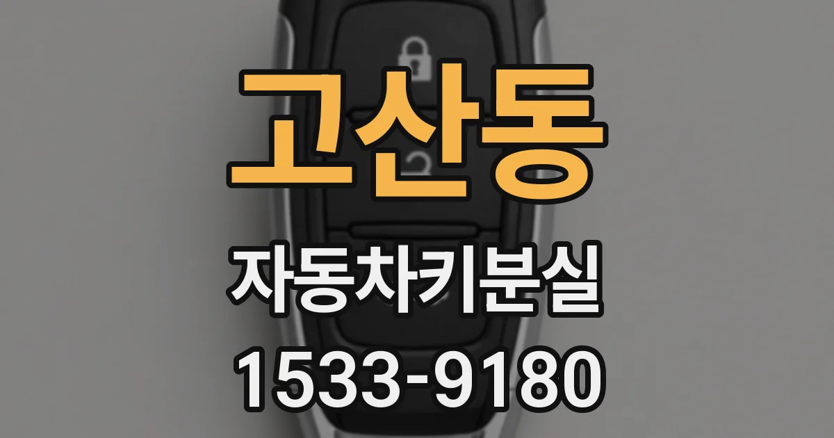 고산동 자동차키분실
